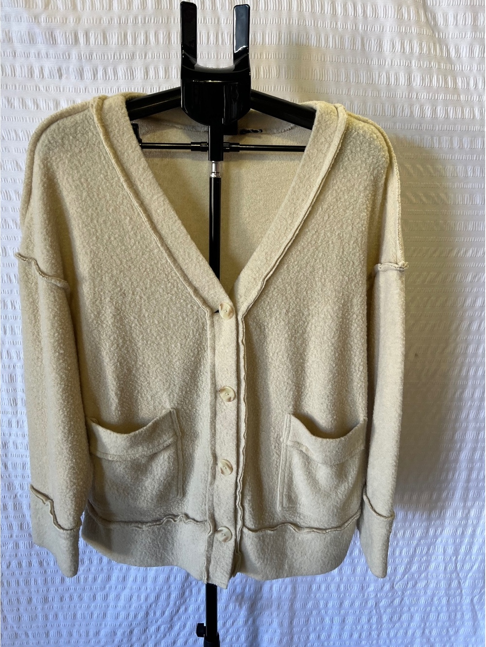Out From Under by Urban Outfitters Cream Cardigan Size M